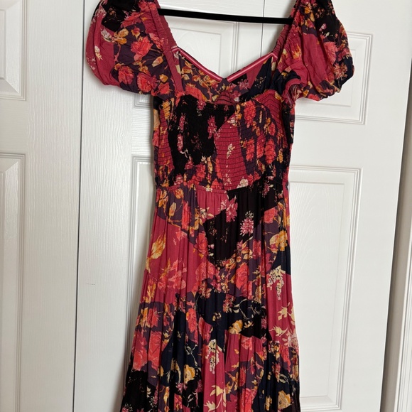 Free People Blue Sundrenched Floral Tiered Maxi Sundress - Picture 9 of 10